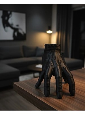 3D Siyah El Dekoratif Biblo 17X16 cm Modern ve Şık Tasarım Veralya Tech