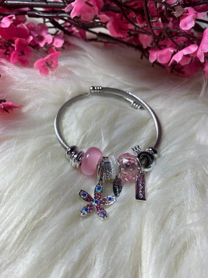 Blue Cat Bijouterie Çiçekli Charmlı Bileklik