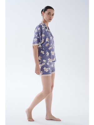 Hays Kadın Viskoz Kısa Kollu Gömlek Şortlu Pijama Takımı