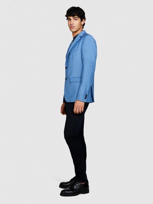 Sisley Streç Pamuklu Kemer Delikli Slim Fit Pantolon Erkek Siyah Pantolon - 324P4AIHSF021