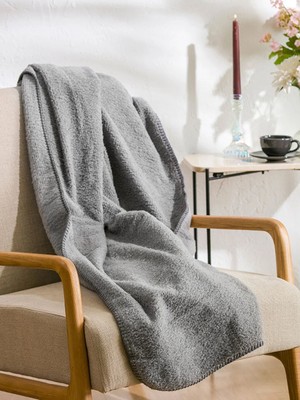 LC Waikiki Lcw Home Gri Wellsoft Tv Battaniyesi