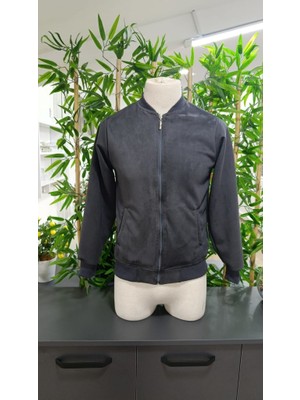 Veralya Moda Erkek Önden Fermuarlı Içi Astarlı Süet Ceket