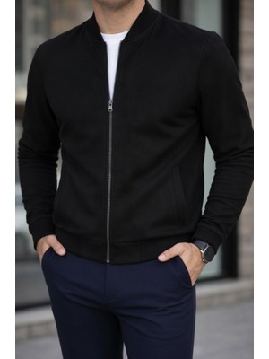 Veralya Moda Erkek Önden Fermuarlı Içi Astarlı Süet Ceket