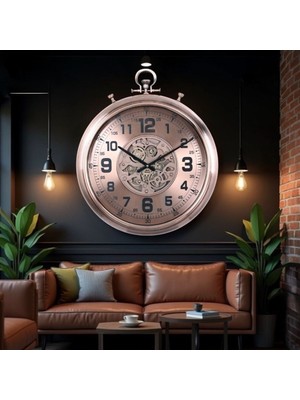 Çarklı Duvar Saati 52 cm Veralya Tech