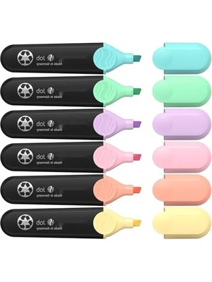 Calperia 6'lı Pastel Fosforlu Kalem Seti, Farklı Renk Seçenekleri