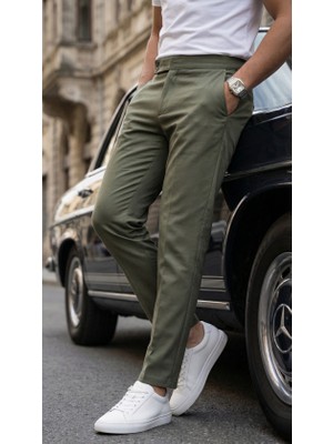 Veralya Moda Erkek Toka Detaylı Oldmoney Kumaş Pantolon