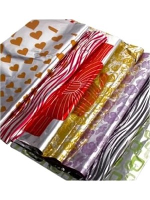 Calperia Kendinden Bantlı Metalize Hediye Poşeti 20X25 Cm, 100 Adet