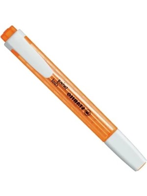 Calperia Fosforlu Kalem, Turuncu Renk, Yassı Tasarım