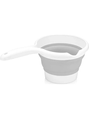 Calperia Katlanır Tasarıma Sahip Pratik Maşrapa - 1.2 L Kapasite, Gri Renk