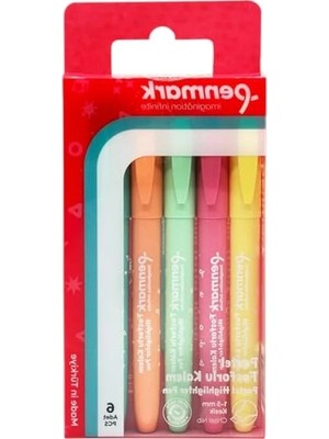 Calperia Kalem Tipi Fosforlu Kalem 6'lı Set - Bristol Pastel