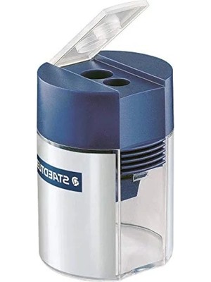 Calperia Çift Bölmeli Kalemtraş, 8.2 mm ve 10.2 mm Çap, Emniyet Kilitli Kapak