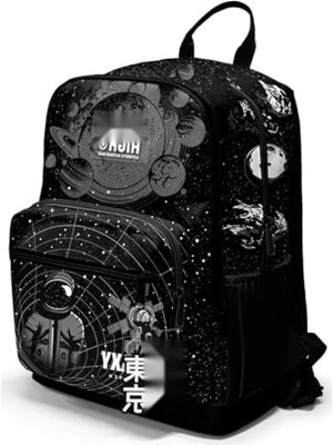 Calperia Dört Bölmeli Siyah Ortaokul Çantası - Ergonomik ve Fonksiyonel Tasarım