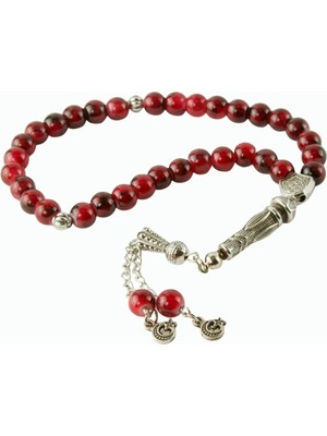 Pileli Store Cam Taş Tesbih 8 mm