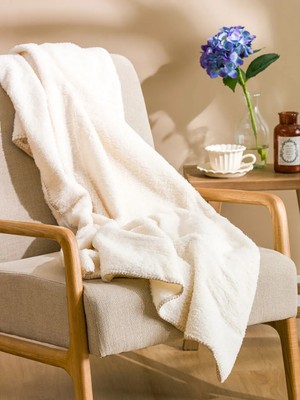 LC Waikiki Lcw Home Ekru Wellsoft Tv Battaniyesi