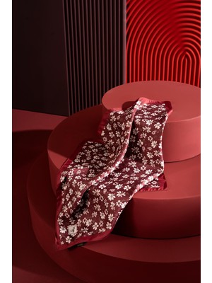 Jawel Kadın Çiçek Desenli 55*55 cm Bandana & Fular