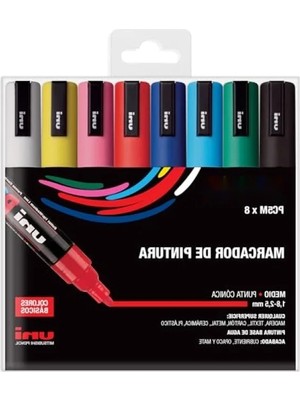 Calperia 8'li Su Boya Işaretleyici Seti, Doldurulabilir