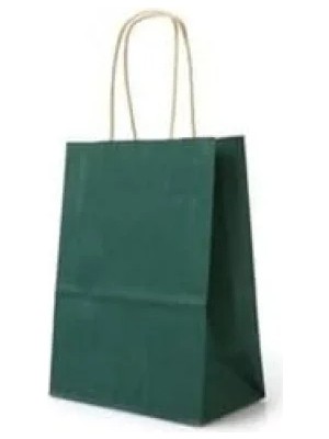 Calperia Küçük 18 x 24 cm Kağıt Çanta, Büklüm Sap, 5 Adet