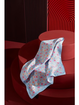 Jawel Kadın Çiçek Desenli 55*55 cm Bandana & Fular