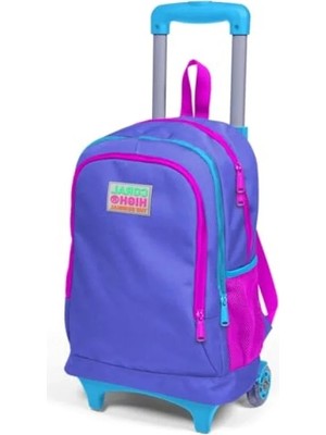 Calperia Işıklı Tekerlekli Polyester Çekçek Sırt Çanta