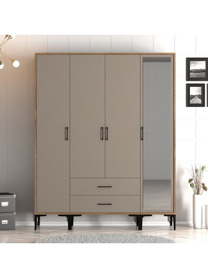 Variant Mobilya Kumsal 4 Kapılı (Str) Gardrop - Lidya / Atlas