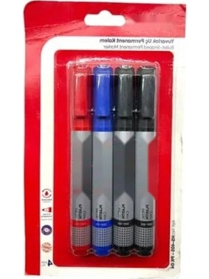 Calperia Kesik Uçlu Permanent Marker Seti - 4'lü Blister