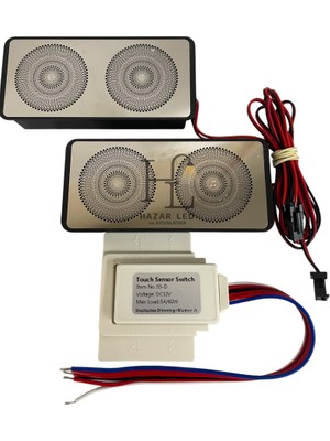 Hazar Led 12 Volt 5 Amper 60 Watt Dokunmatik (Touch) Ayna Arkası Sensör Bluetooth Hoparlör Banyo Aynası Sensörü