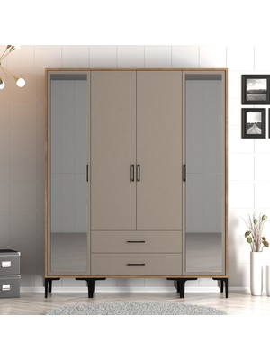 Variant Mobilya Kumsal 4 Kapılı (Rtr) Gardrop - Lidya / Atlas