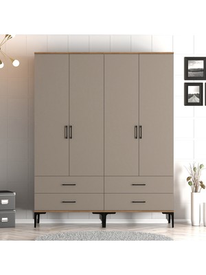 Variant Mobilya Kumsal 4 Kapılı (Tt) Gardrop - Lidya / Atlas
