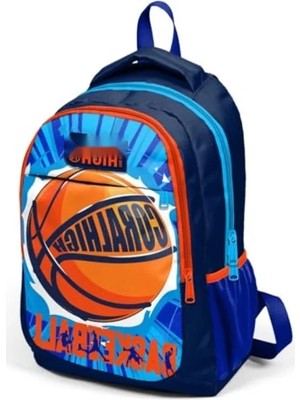 Calperia Lacivert Basketbol Desenli Erkek Çocuk Sırt Çantası