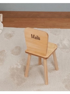 Muyuru Montessori Çocuk Oyun Aktivite Çalışma Sandalyesi Huş Ahşap Standart Model Isimli
