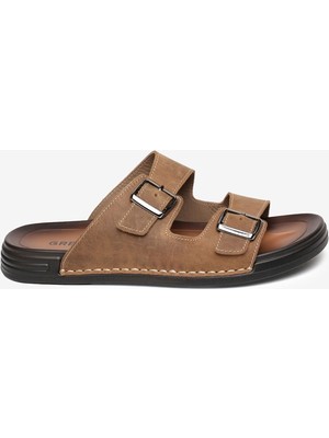 Greyder Erkek Kum Hakiki Deri Terlik 6Y1CT64681