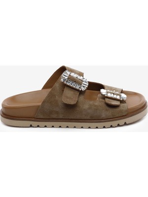 Greyder Kadın Sigaro Süet Hakiki Deri Terlik 6Y2WT59236