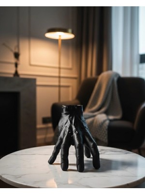 MiraLive 3D Modern Siyah El Heykeli 27X22 cm Konsol ve Raf Üstü Dekor