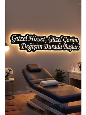 Lucenda LED Işıklı Dekoratif Duvar Tablosu Motivasyon, Atarlı & Anlamlı Söz Tasarımları