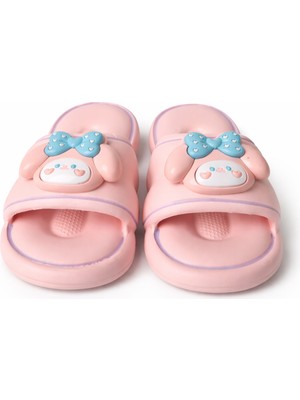 Ecrou Sevimli Kız Aksesuarlı Terlik Pembe 36 41