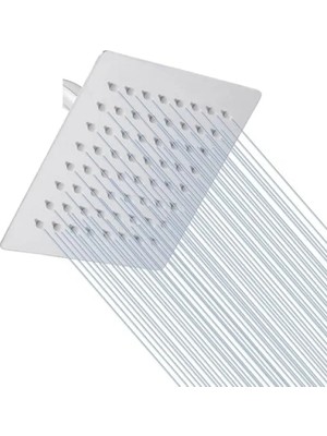 Calperia 25X25 cm Paslanmaz Çelik Kare Duş Başlığı
