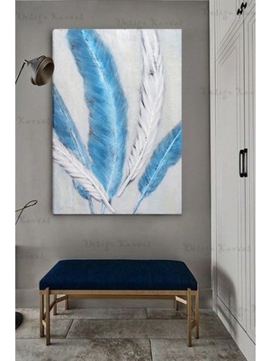 Şehzat Blue In Fur Kanvas Tablo