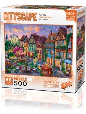 Senka Mey Ithalat® 20047 Fun City 500 Parça Puzzle -Ks