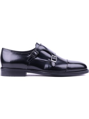 Shoetyle - Hakiki Açma Deri Siyah Renk Günlük Erkek Ayakkabı - 250-2379