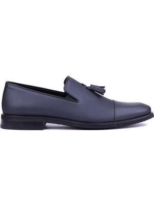 Shoetyle - Hakiki Deri Mat Siyah Erkek Klasik Ayakkabı - 900-4702