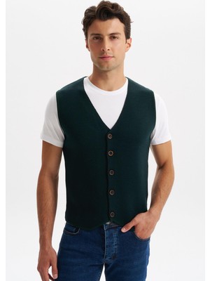 Ar-ma Erkek Triko Yelek Slim Fit Kısa Kollu Örme Likralı Pike %90 Akrilik %10 Wool K0YYO0858