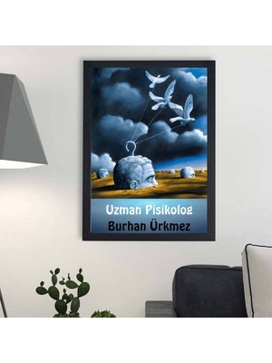 Çılgıntrend Psikologlara Özel Isimli Sök-Tak Çerçeve – Sürrealist Tasarımlı Klinik Duvar Dekoru