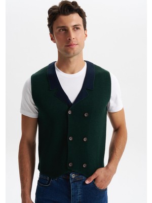 Ar-ma Erkek Yelek Basic Baskisiz Cepsiz Slim Fit Wool Tek Toplama Licrali Pike K0YYO0857