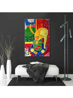 Şehzat Henry Matisse The Cat With Red Fish Kedi Balıklar Akvaryum Kanvas Tablo AR030208