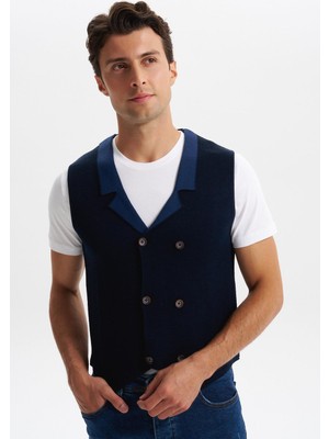 Ar-ma Erkek Yelek Slim Fit Kısa Kollu Örme Likralı Pike %90 Akrilik %10 Wool K0YYO0857
