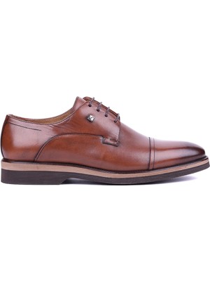 Shoetyle Fosco - Hakiki Deri Taba Rengi Erkek Klasik Ayakkabı - 3103