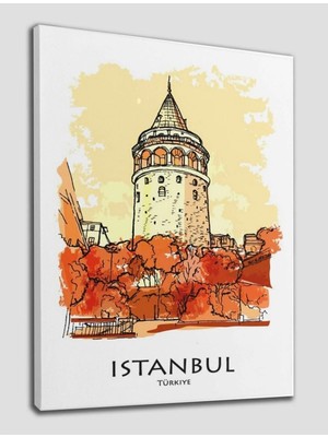 Şehzat Galata Kulesi Istanbul Dekoratif Kanvas Tablo 1242