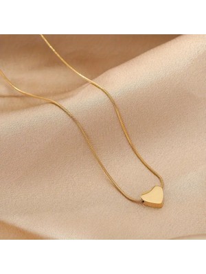 Blue Cat Bijouterie Paslanmaz Çelik Kalp Kolye