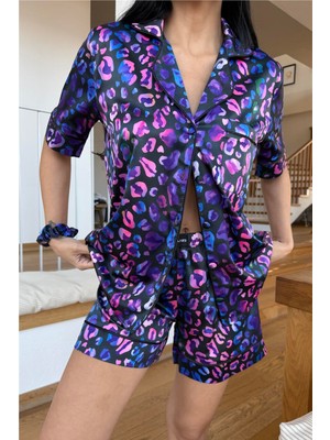 Coccolarsi Colori Del Mondo Saten Kısa Pijama Takımı CDM1504