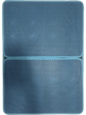HDY Store Tineke Suya Dayanıklı Büyük Boy Elekli Kedi Tuvalet Önü Paspası Turkuaz %100 Akrilik 82 x 60 cm
